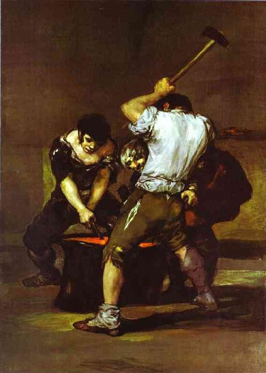 Francisco Jose de Goya La fragna (Smithy). Sweden oil painting art